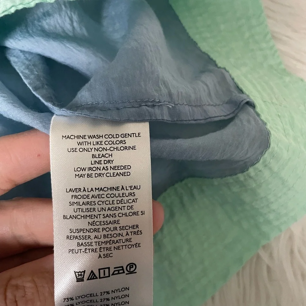 Anthropologie Colorblock Babydoll Top - Picture 7 of 8